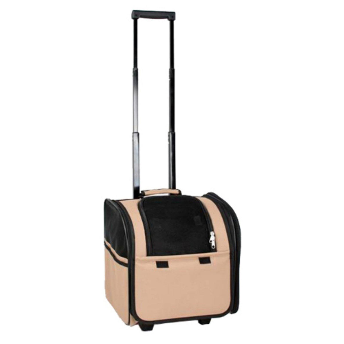 Brown Wheeled Travel Pet Carrier D4372