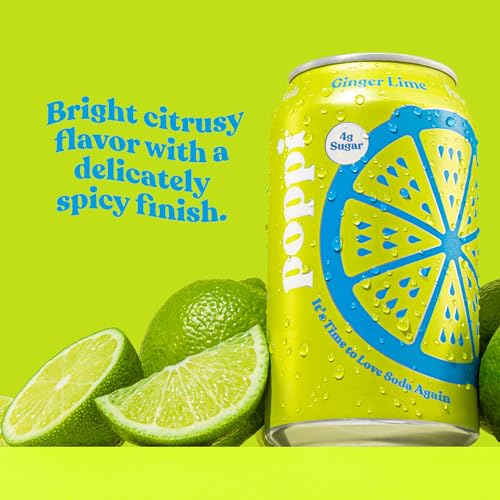 Ginger Lime Prebiotic Soda, 12 Fl Oz Can R888492