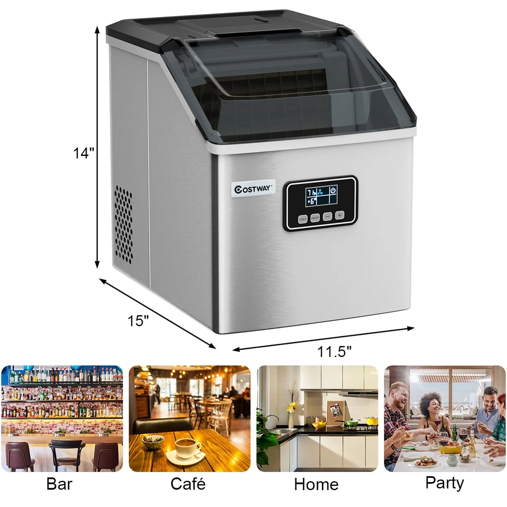 Stainless Steel Countertop Ice Maker Machine T2871