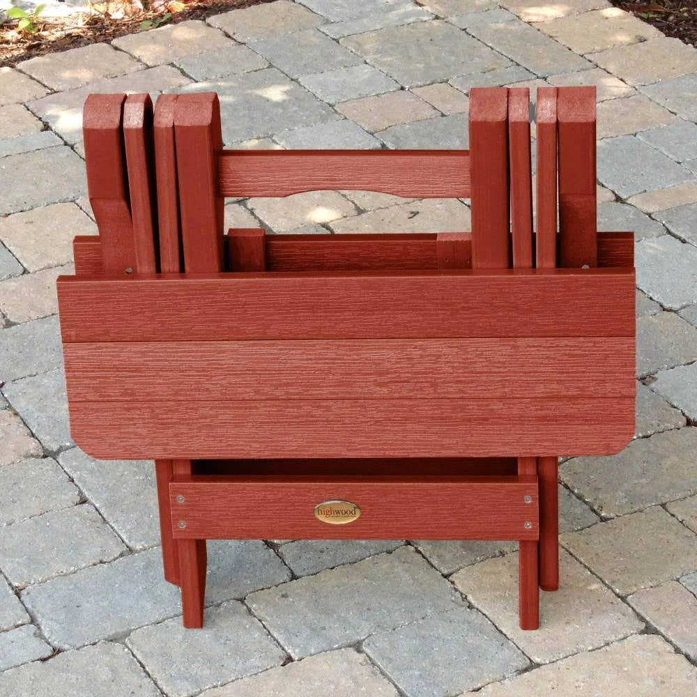 Rustic Red Folding Side Table A366