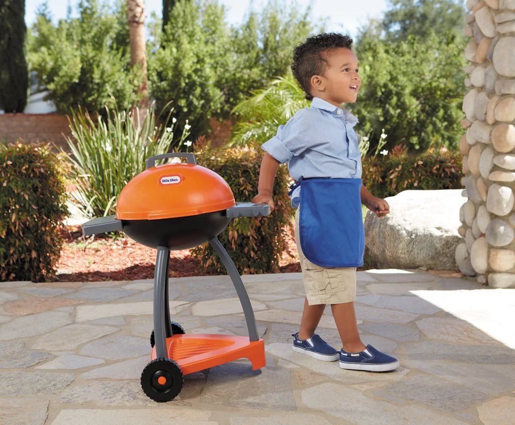 15-Piece Outdoor Plastic Pretend Play Barbecue Grill Toys Playset D12348