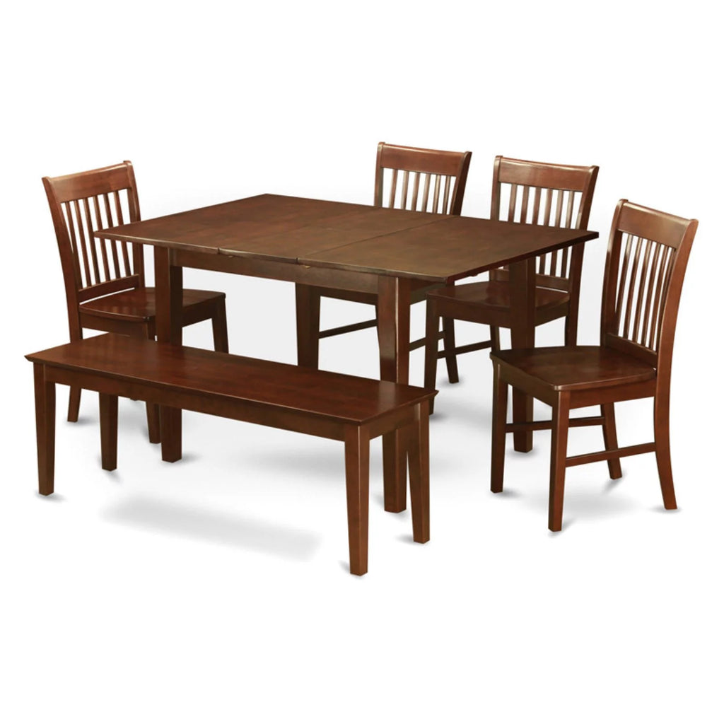 6 Piece Rectangular Dining Table Set with Chairs W154