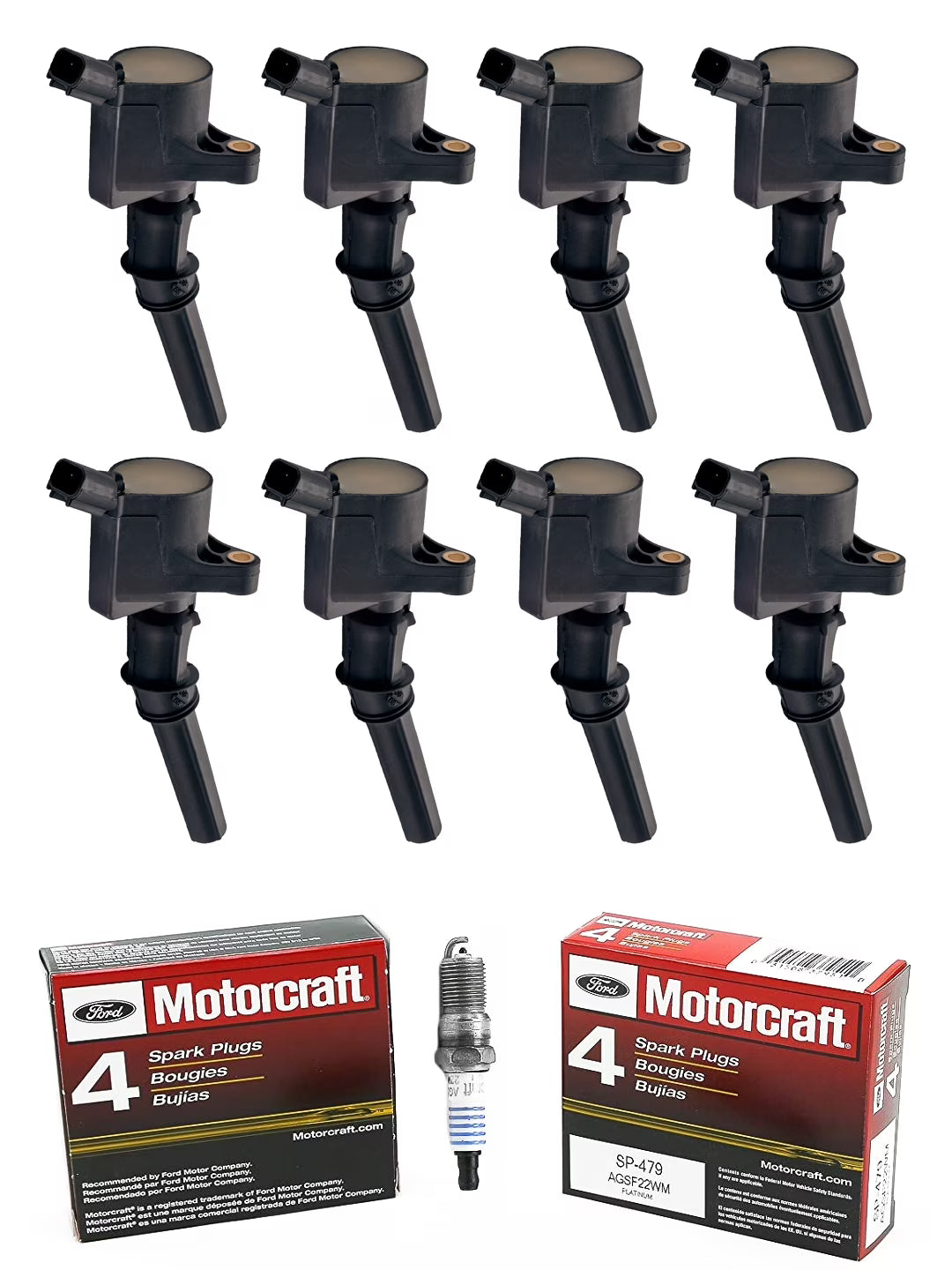 8 Ignition Coils and 8 Spark Plugs for 4.6L V8 R10687