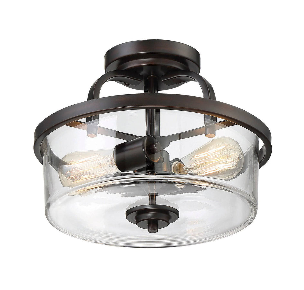 2 Light Semi Flush English Bronze R68502