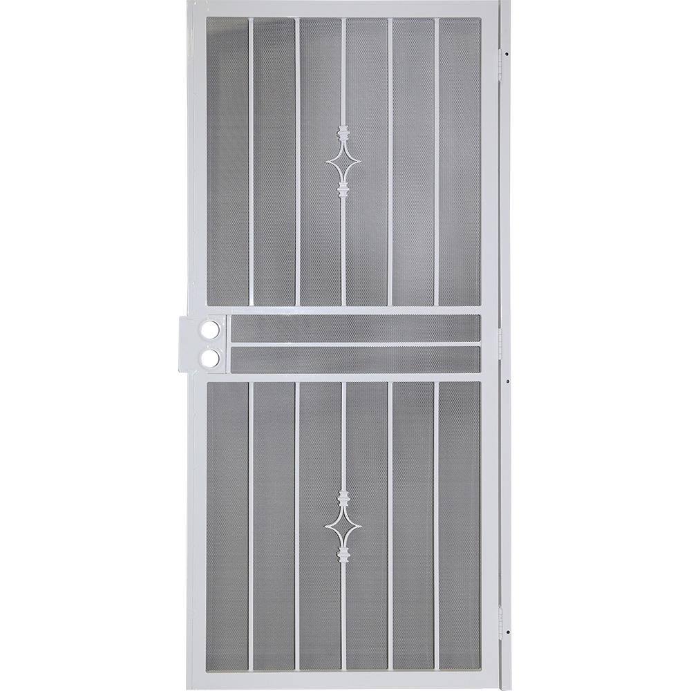 White Steel Security Door W3951
