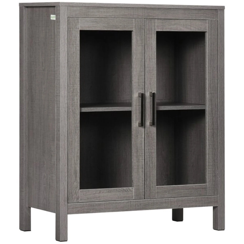 Gray Wooden Bathroom Floor Cabinet X948