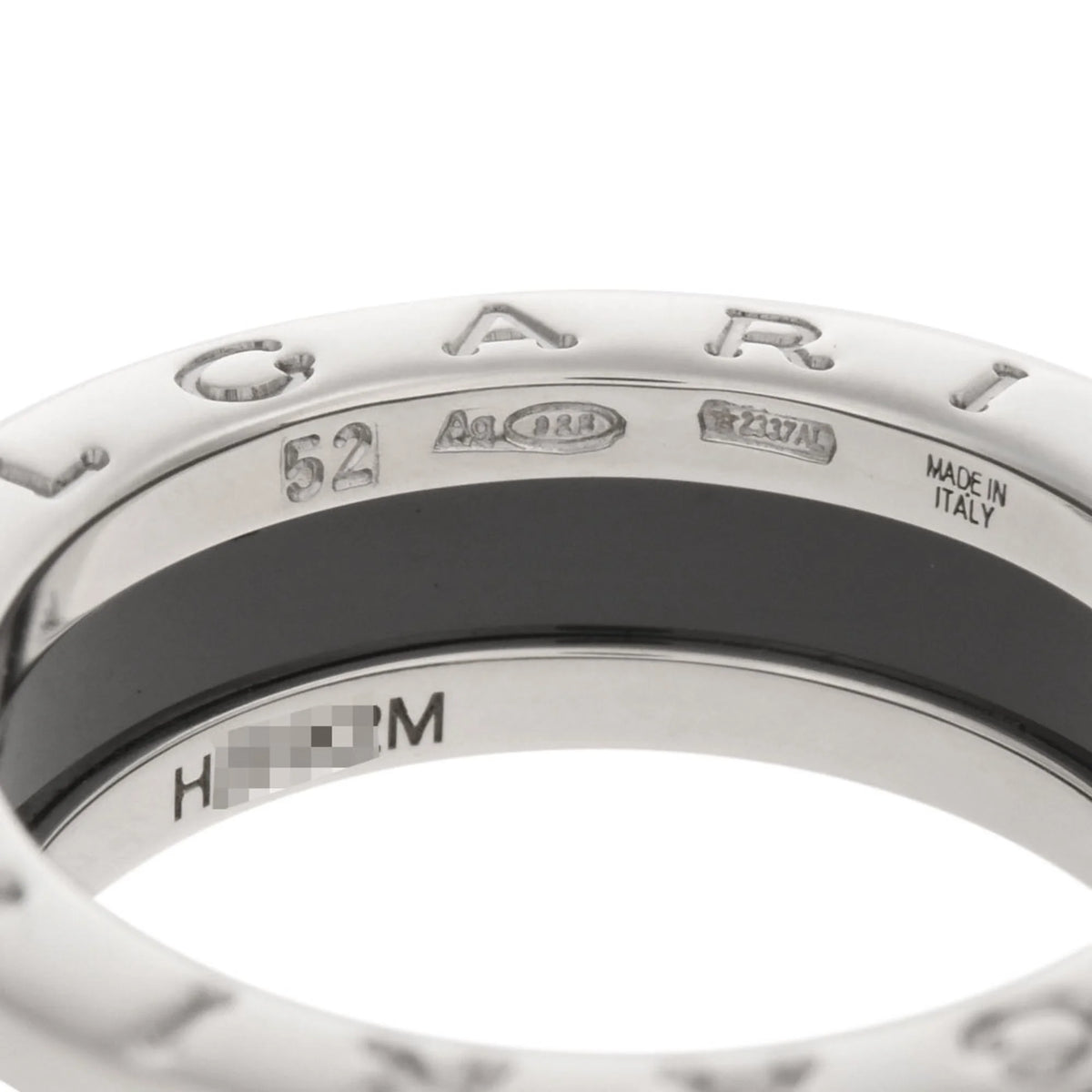 Pre-Owned SV925 Black Ceramic Ring Y49577