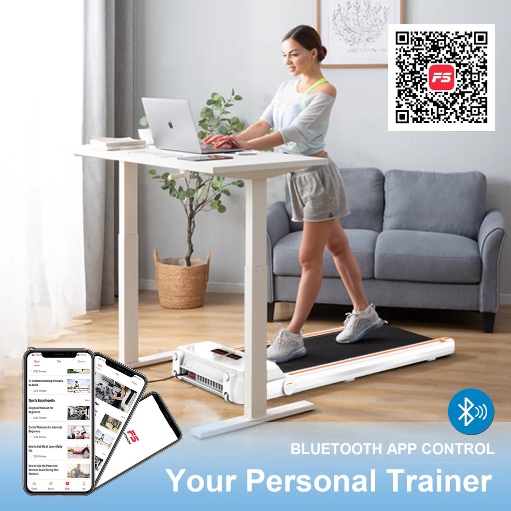 White Slim Under Desk Treadmill X856217