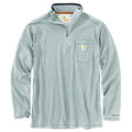 Men's Relaxed Fit Midweight Long-sleeve Quarter-zip Mock-neck T-shirt L747