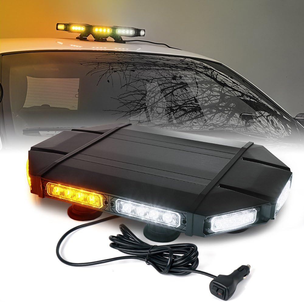 Blue 18 LED Magnetic Mount Emergency Strobe Light Bar T2778