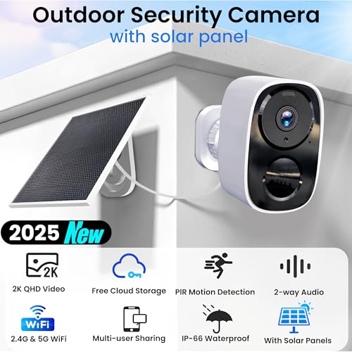 2K Wireless Outdoor Security Camera with Spotlight Siren Alarm A935030