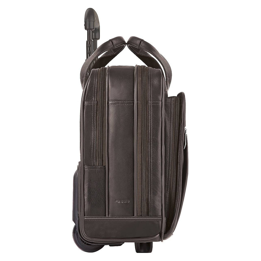 Executive Leather Rolling Case R4626