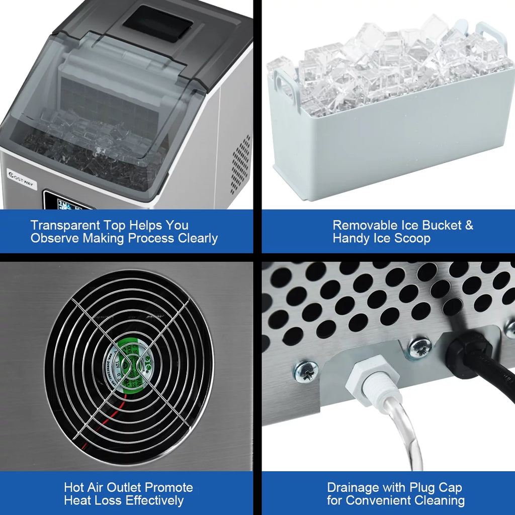 Stainless Steel Countertop Ice Maker Machine T2871
