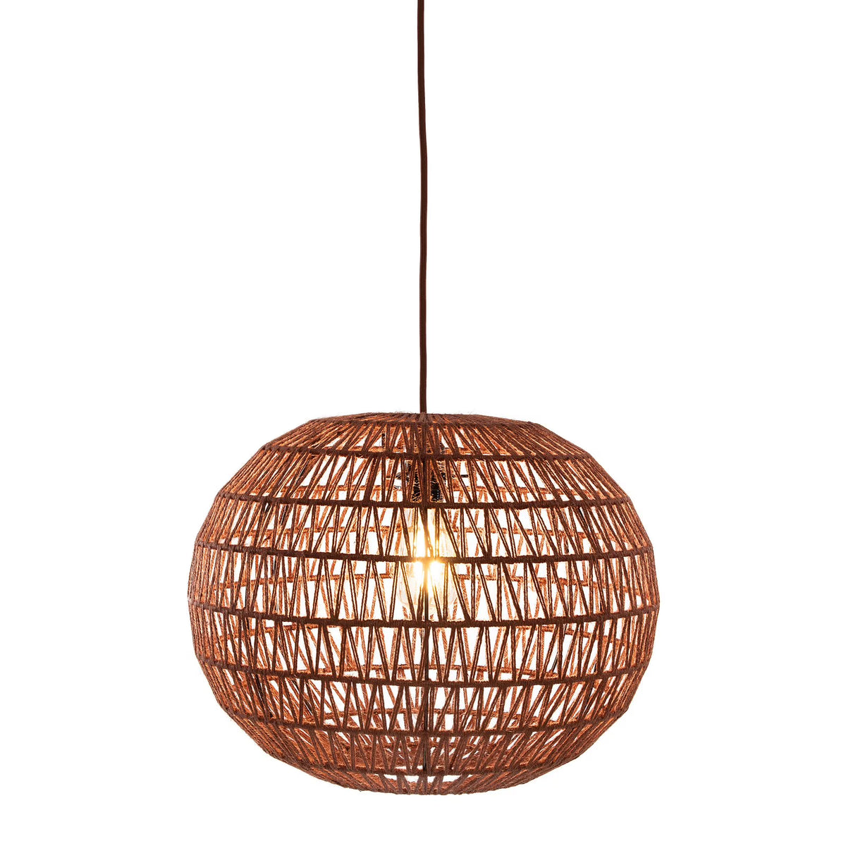 Woven Hemp Rope Pendant Light I199