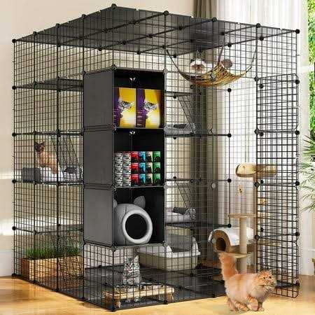 Large 5-Tier Cat Cage with Hammock P415111