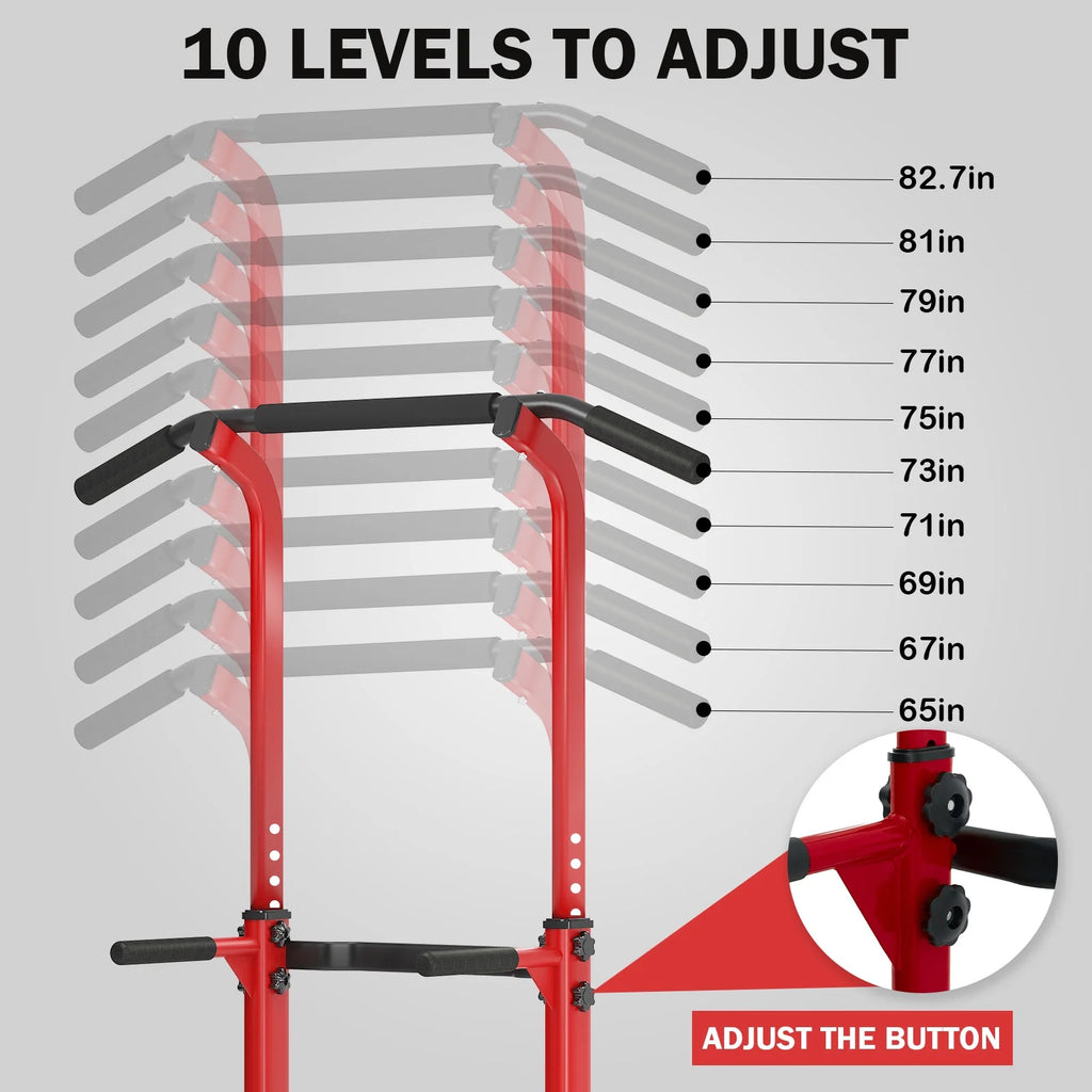Adjustable Pull up Power Tower Dip Stands 600lbs L940388