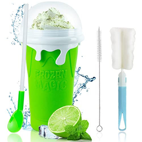 Blue Double Layers Silicone Slushy Cup Maker 500ml L4055