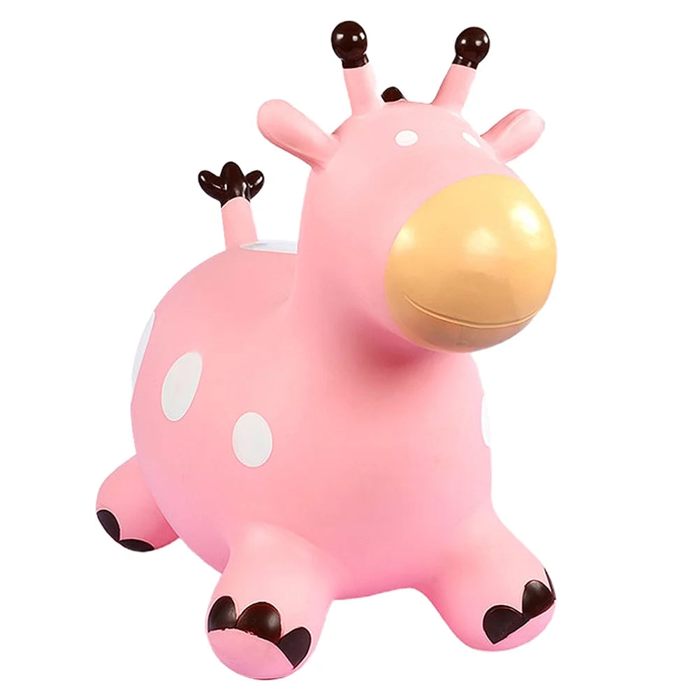 Inflatable Bouncing Horse Toy with Air Pump (Pink) P279103