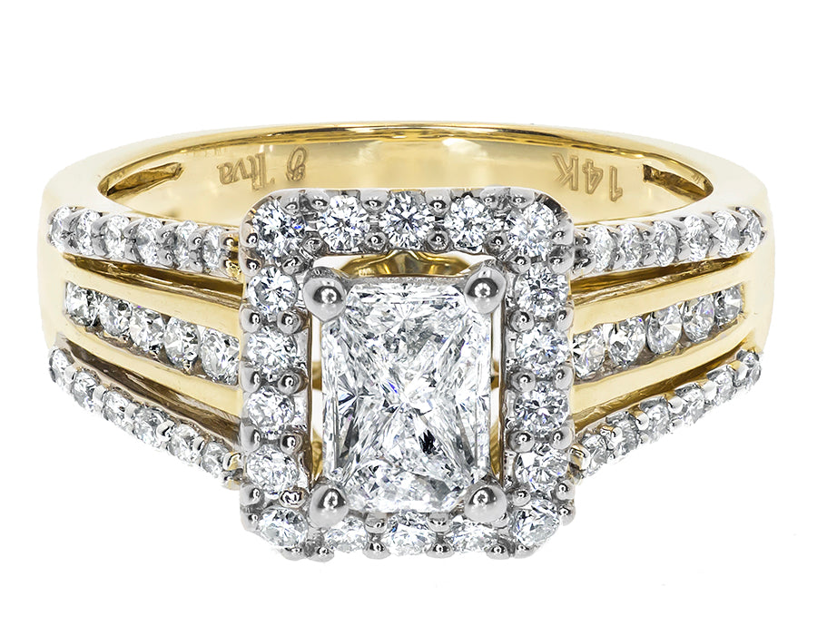 Emerald Cut Solitaire Diamond Engagement Ring (0.97 ct) N6599