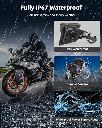 7 inch Motorcycle CarPlay Screen with Dual 2K Cameras L4662