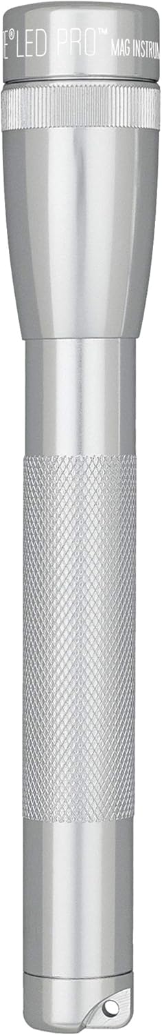 Silver Mini Mag AA Pro LED Flashlight 332 Lumens Z3805