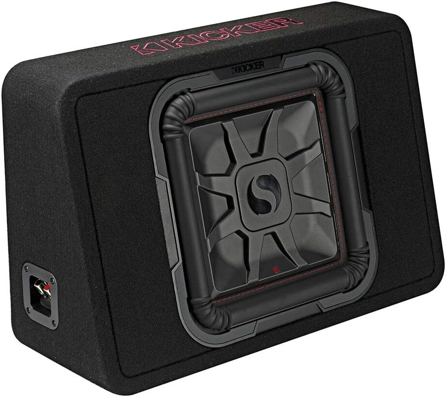 12" Loaded Square Thin Sub Box with Amplifier and Amp Install Kit M24722