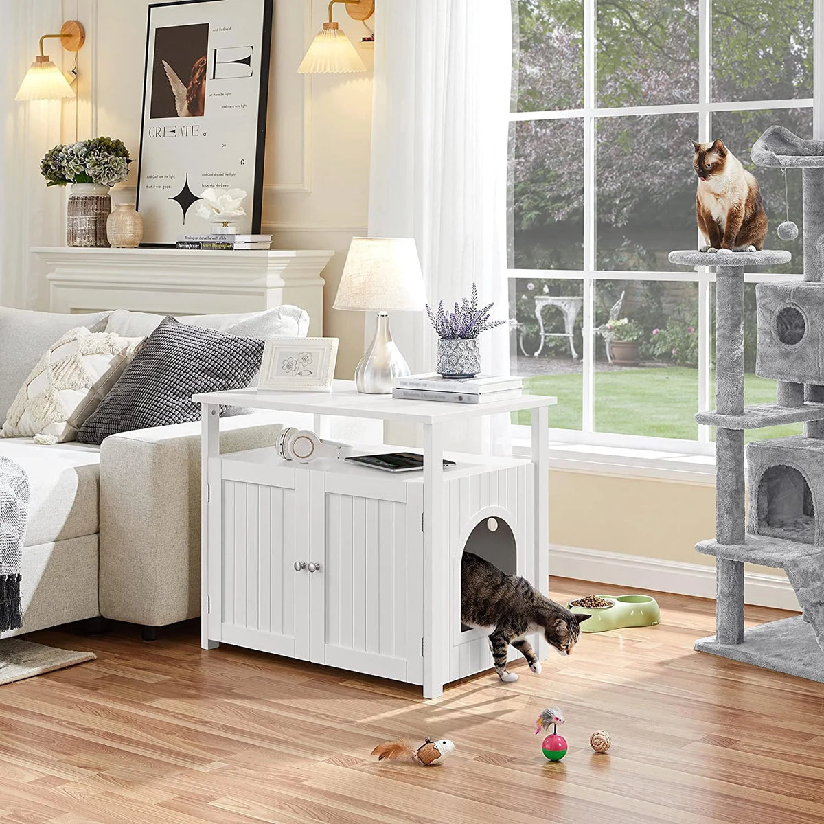 Cat Litter Box Enclosure with Storage Shelf B606980