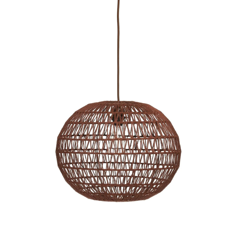 Woven Hemp Rope Pendant Light I199