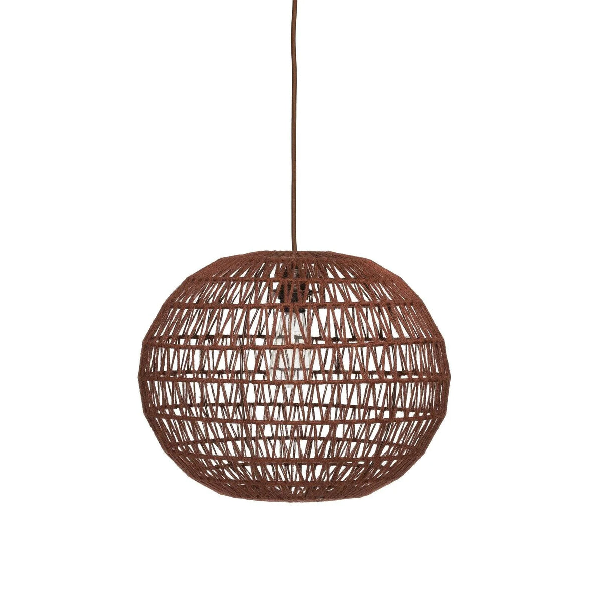 Woven Hemp Rope Pendant Light I199