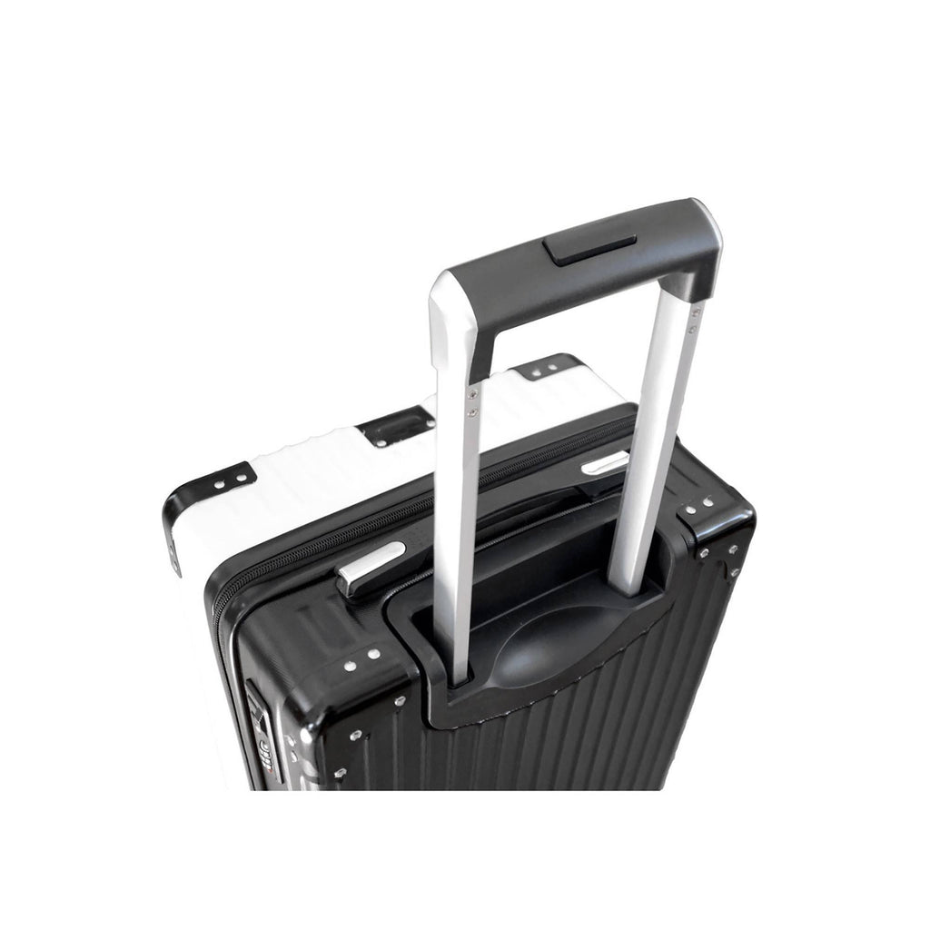 White Carry on Suitcase Q1416
