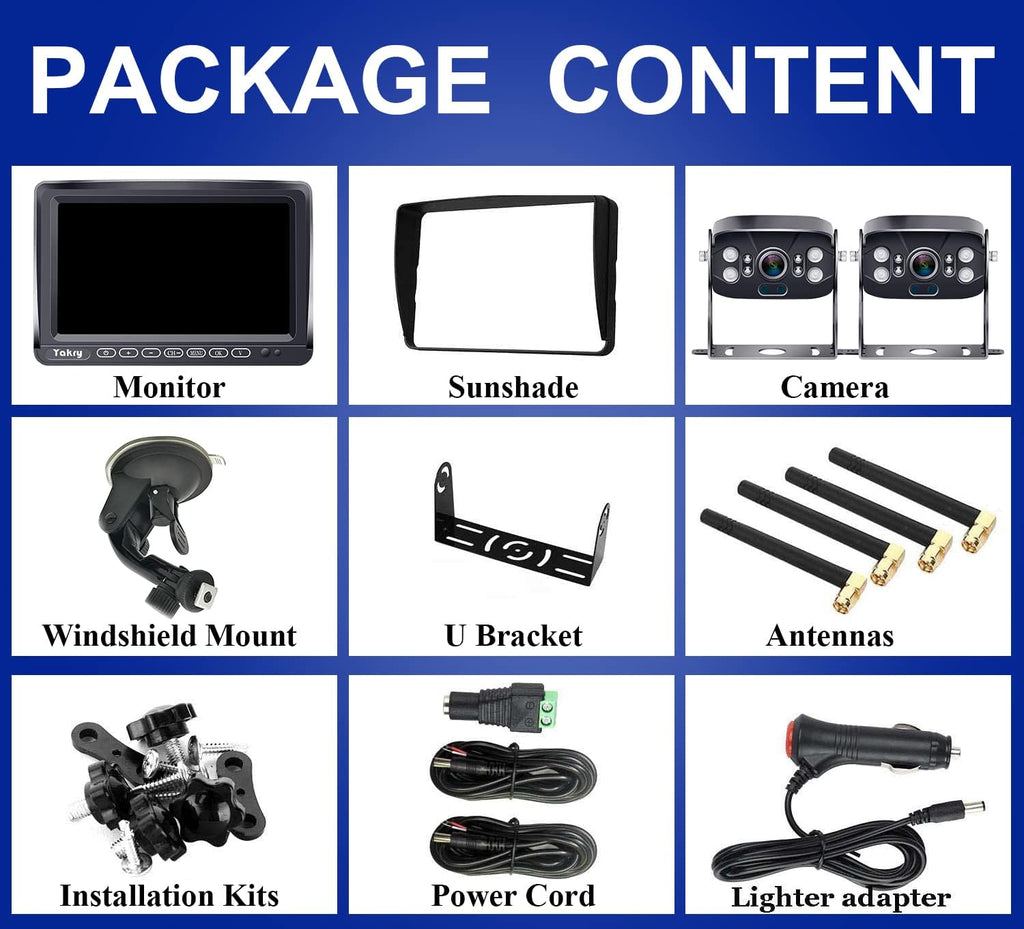 Wireless Backup Camera 7 Inch DVR Monitor Touch Key N51441