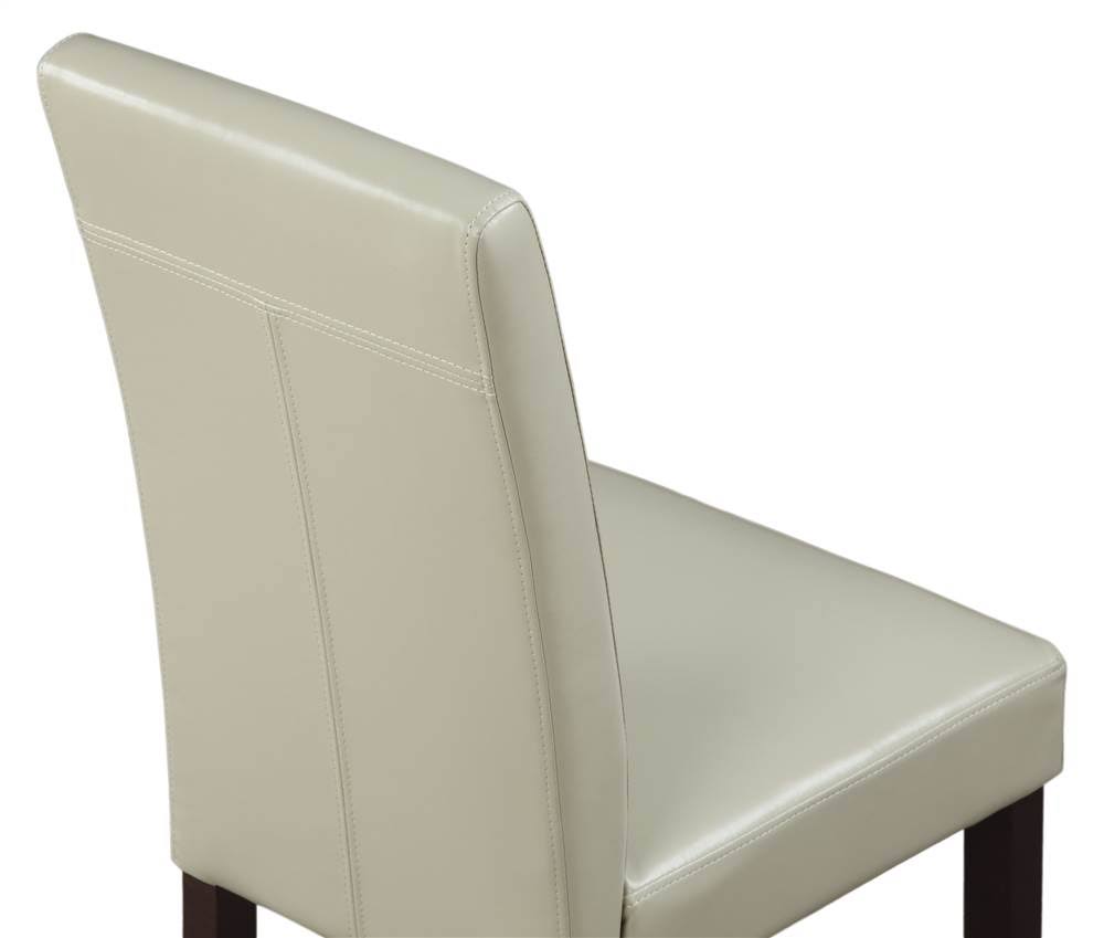 Faux Leather Parson Dining Chair, Satin Cream, Set of 2 K840