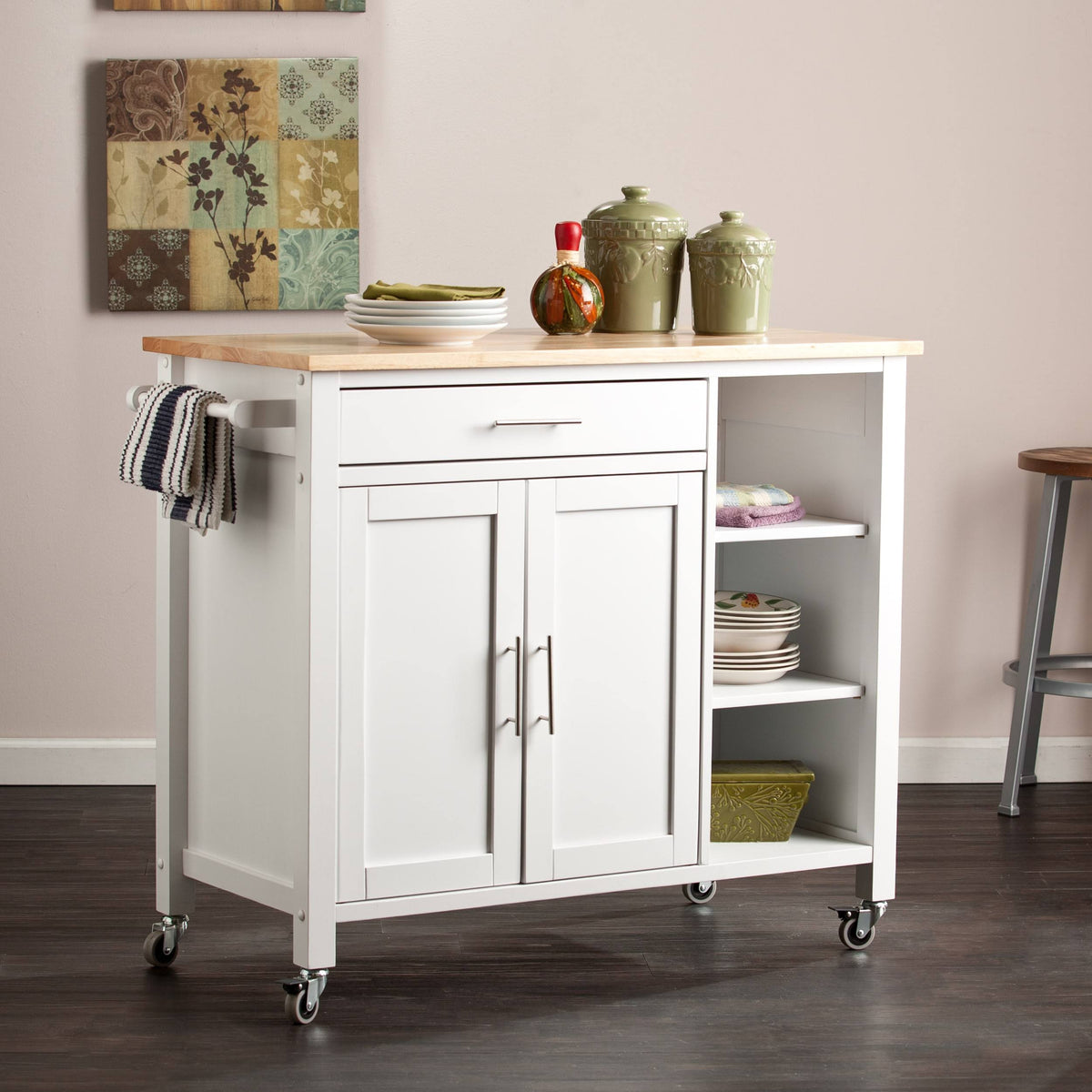 White Kitchen Cart G6449