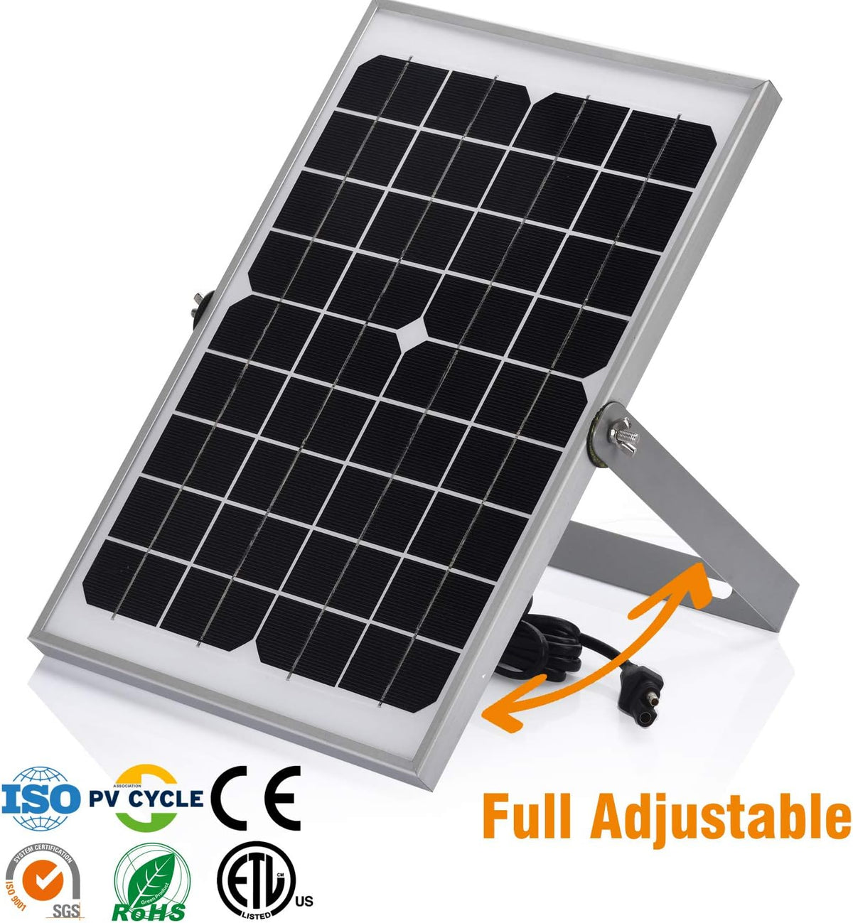 12V 10 Watt Solar Battery Charger with MPPT Charge Controller, SAE Cable Kits Pack of 2 U949
