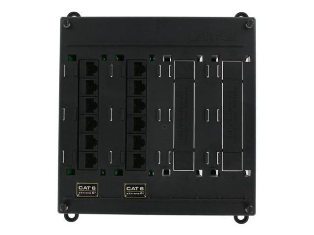 Patch Panel - CAT 6 - RJ-45 X 12 - Black ABS plastic - 12 ports R429