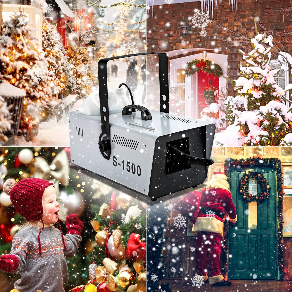 1500W Snow Machine Snowflake Maker with Wireless Remote R306