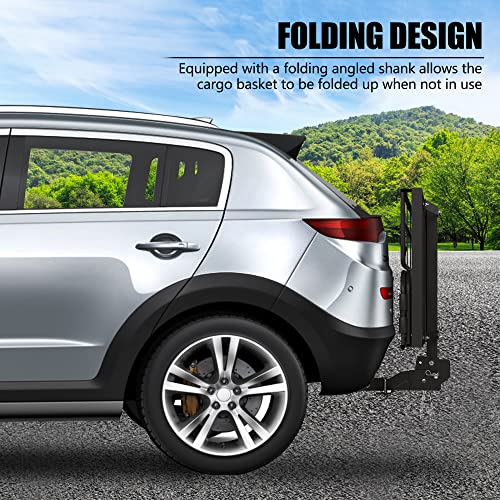 60"x24"x14.4" Folding Hitch Mount Cargo Carrier for 2" Receiver O9001