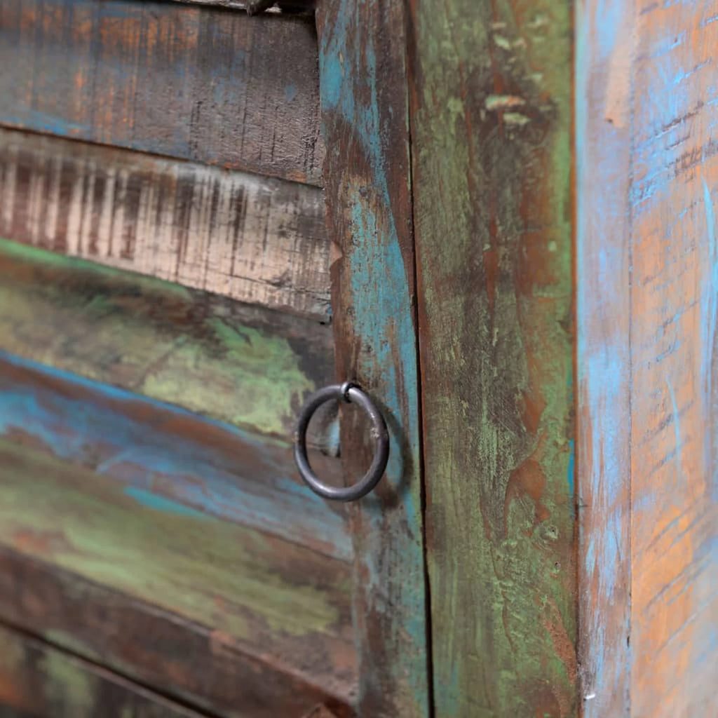 Reclaimed Wood Nightstand with Drawer and Door Cabinet O121