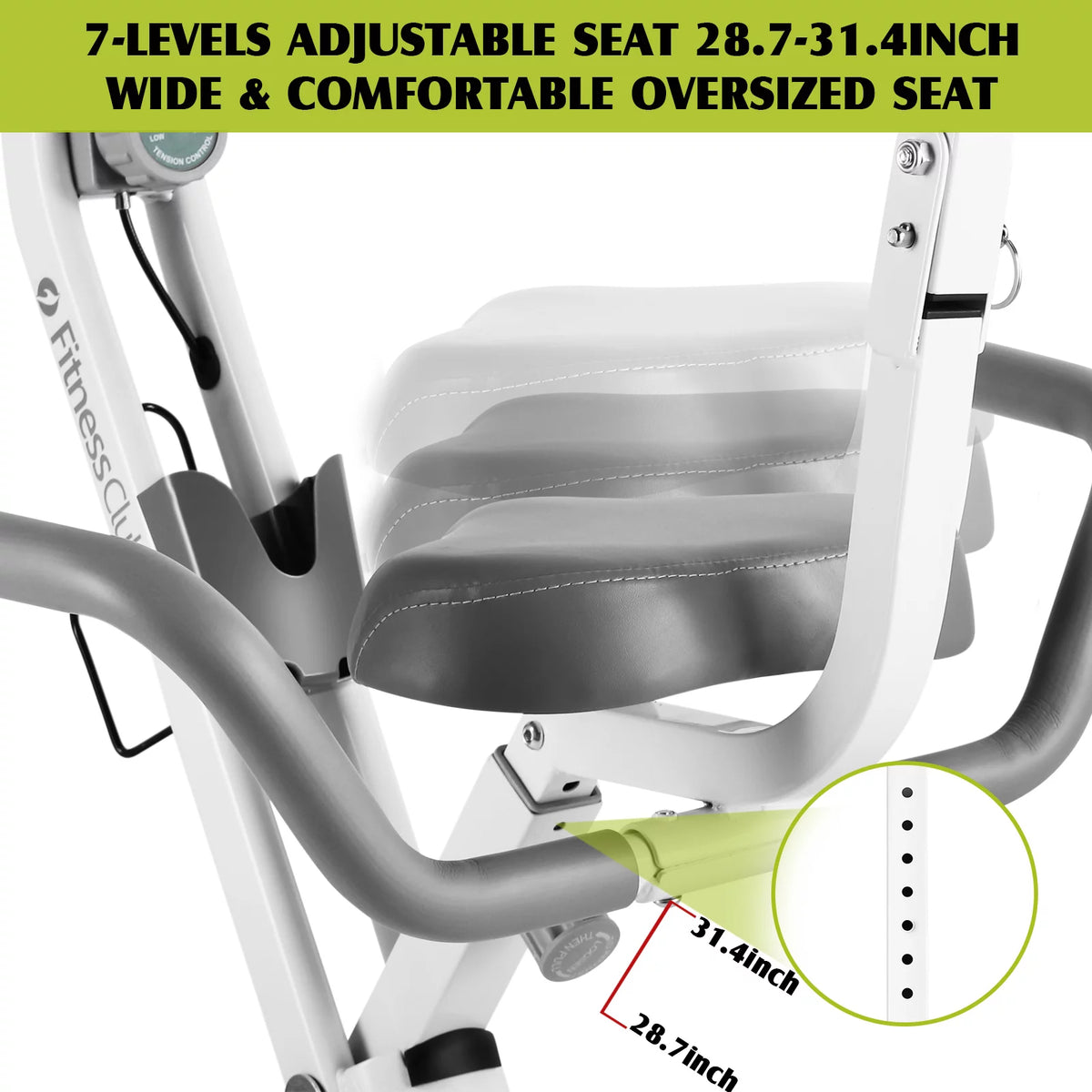 Folding Upright Cycling Exercise Bike with Backrest Magnetic Resistance O973204