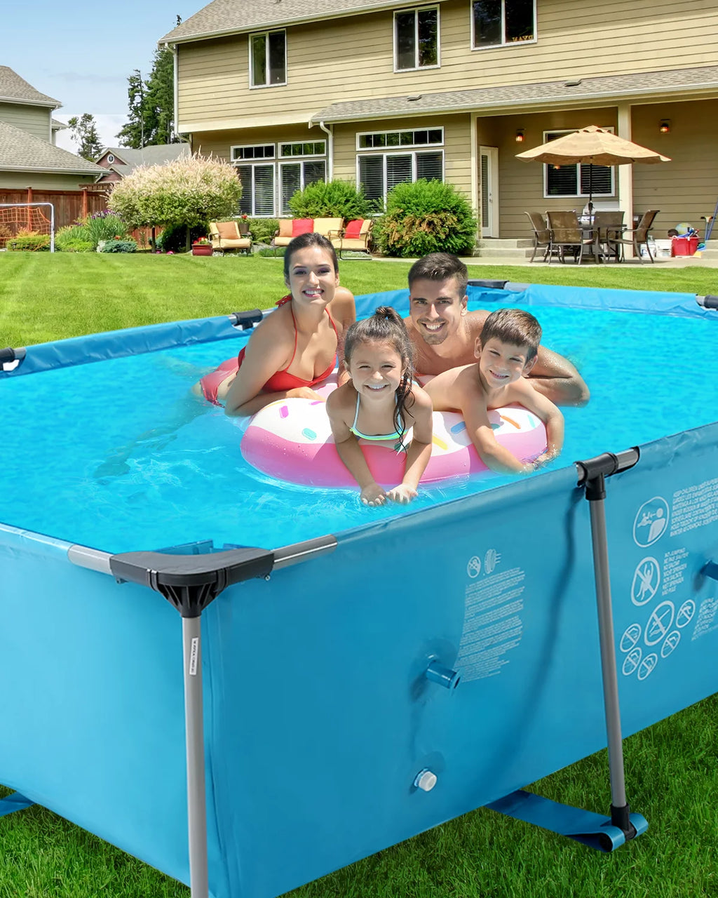 10 ft Above Ground Rectangular Frame Swimming Pool H8434