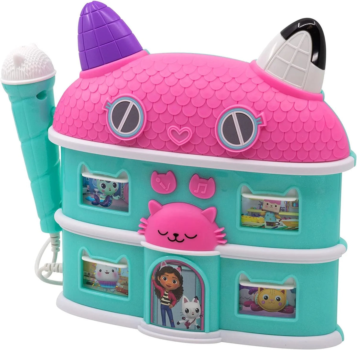 Gabby Sing Along Boom Box Speaker with Microphone, Karaoke Machine with Built in Music and Sound Effects H80066