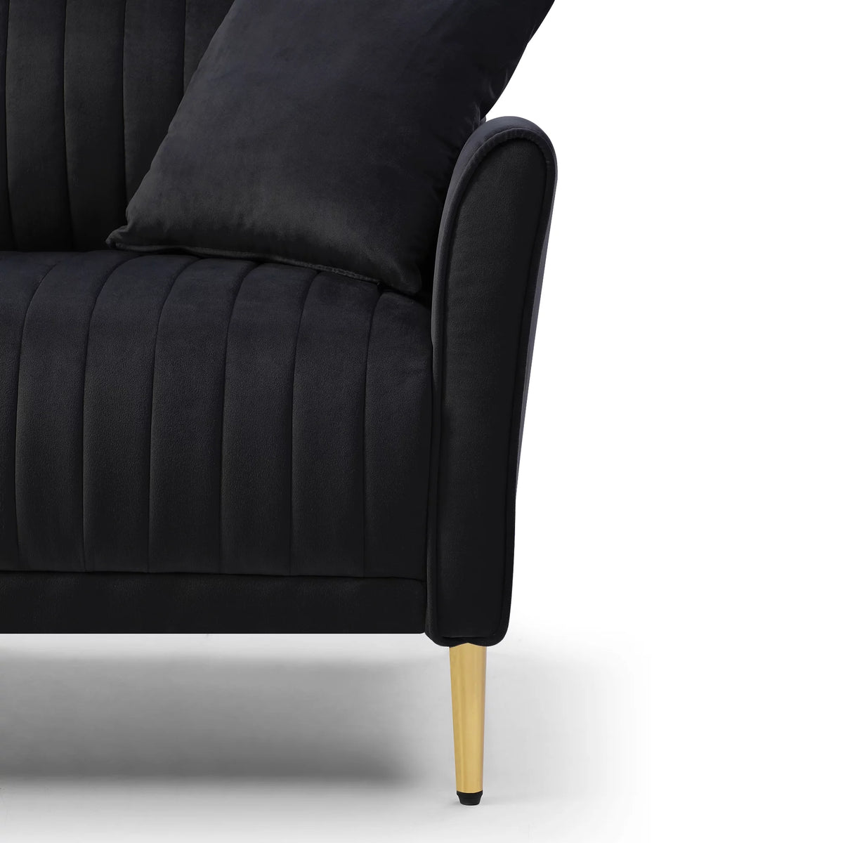 Black Velvet Loveseat R14771