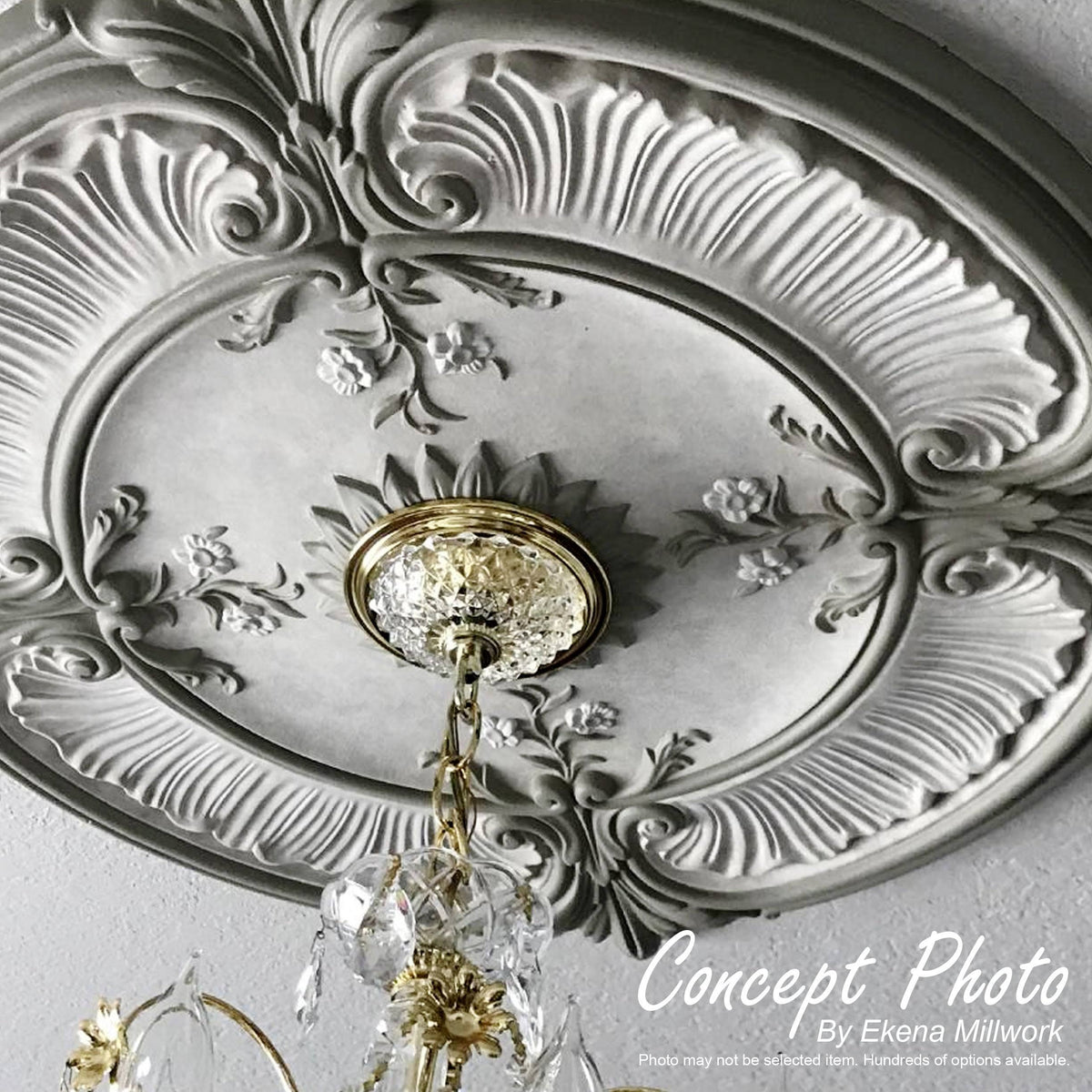 14 3/4x22OD x 1 3/4x22P Traditional Ceiling Medallion N8241