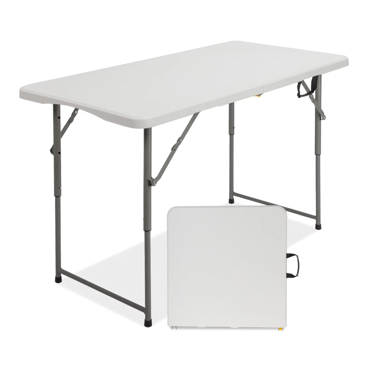 4 Ft White Plastic Folding Table Z4659