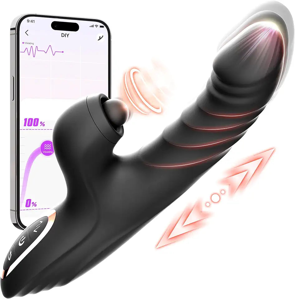 Black Rabbit Vibrator with 10 Vibrating 7 Thrust Modes M72066