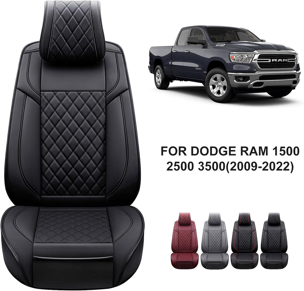 Black Leather Truck Seat Covers Full Set A609