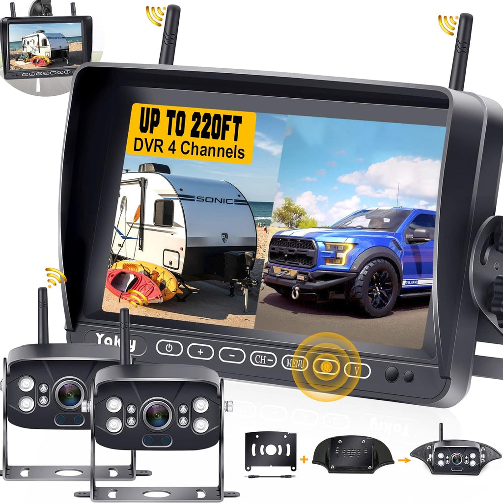 Wireless Backup Camera 7 Inch DVR Monitor Touch Key N51441