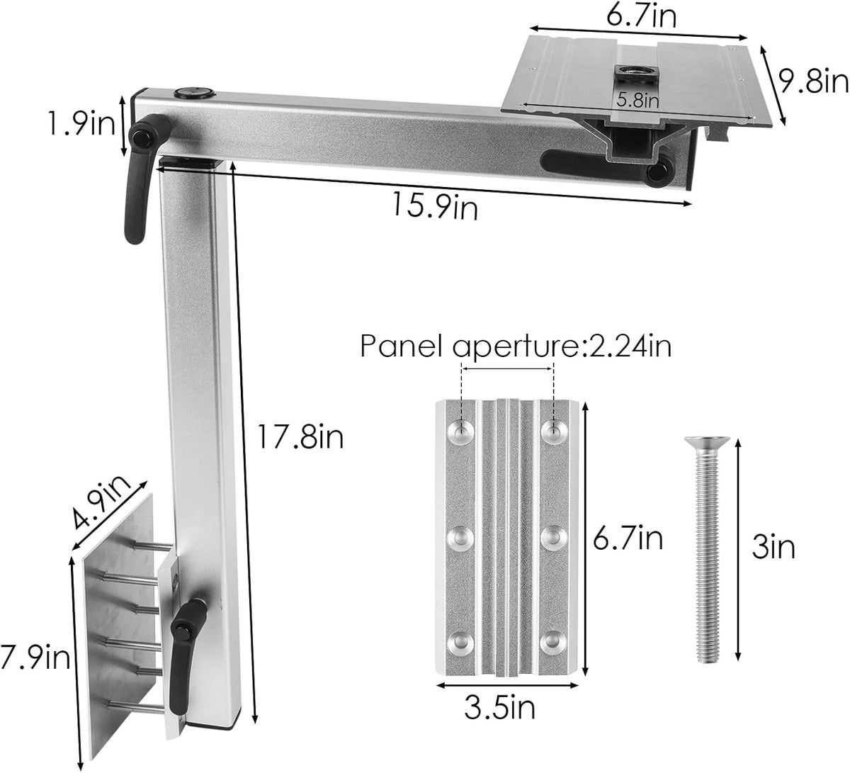 360 Degrees Rotatable Aluminum Alloy Table Frame H9524