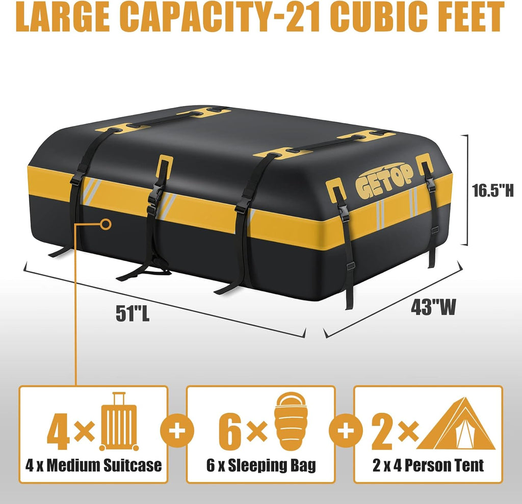 21 Cubic Feet Waterproof Rooftop Cargo Carrier Bag N175