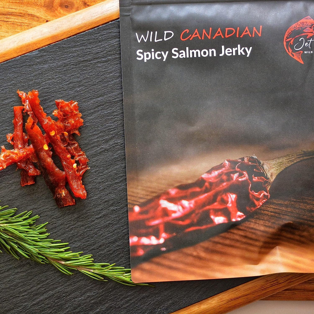 Wild Caught Canadian Smoked Salmon Jerky 4 oz x 2 Spicy P28712